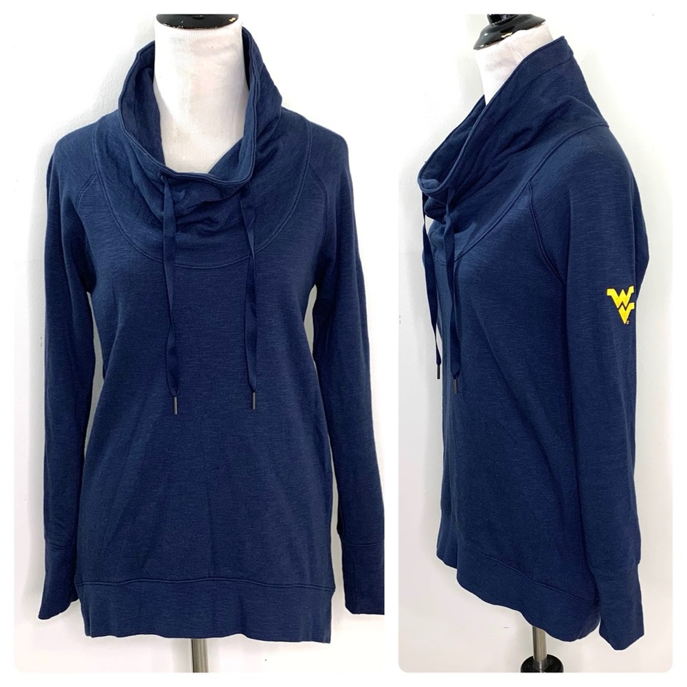 Columbia WVU Cowl Neck Fitted Pullover Sweatshirt